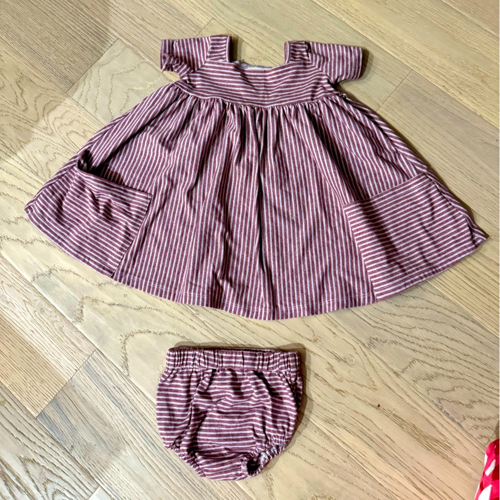 Vignette Striped Dress with Bloomers